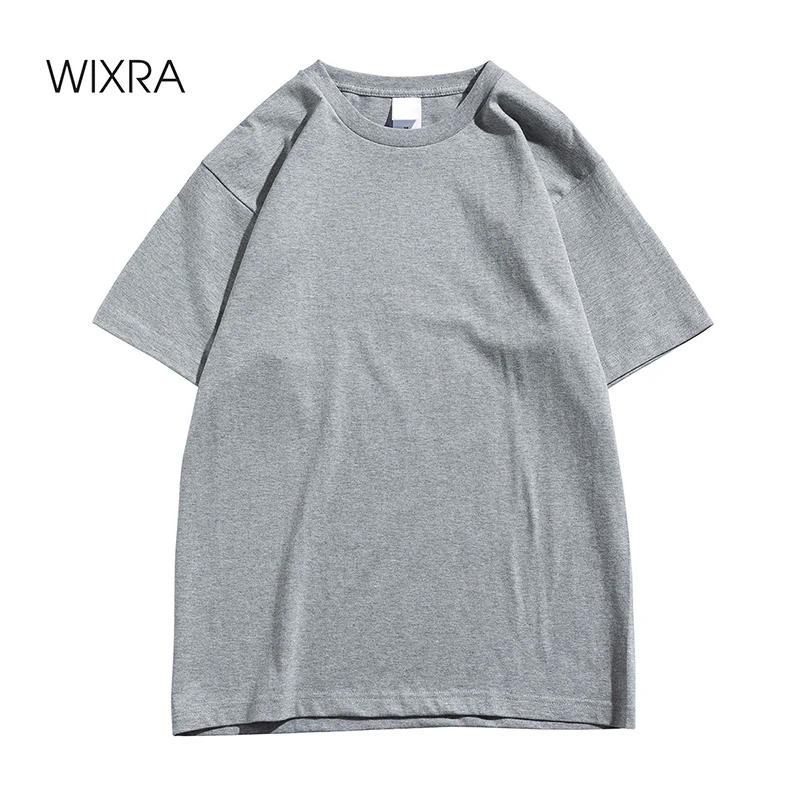 Wixra Poletje Osnovne Trdna T-majice Ženska Priložnostne Bombaž O-vrat Tee Ženski Svoboden Vrhovi Femme Nova Moda Plus Velikost