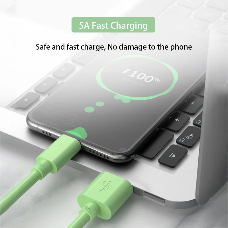 5A USB Tip C Kabel Za Huawei P30 P20 Samsung Redmi Mobilni Telefon veliko polnjenje Hitro Polnjenje Tip-C Kable USBC Polnilnik Podatkovni Kabli