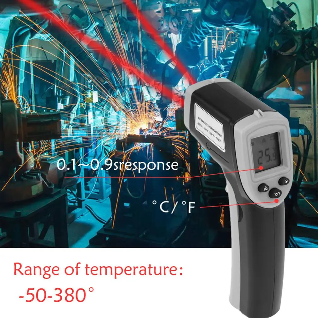 GM320 Industrijske brezkontaktno Infrardeči Termometer Digitalni LCD Zaslon Precizno Merilni Instrument