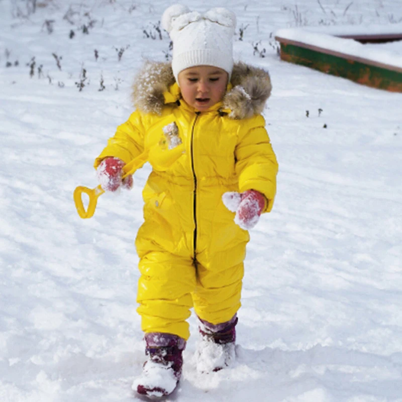 2020 Nove Zimske Otroci, Dekleta, Fantje, Smučarski Kombinezon Jumpsuit Baby Dol Jopiči Na Splošno Otrok Pravega Krzna Hooded Igralne Obleke Sneg Obrabe Plašč In8