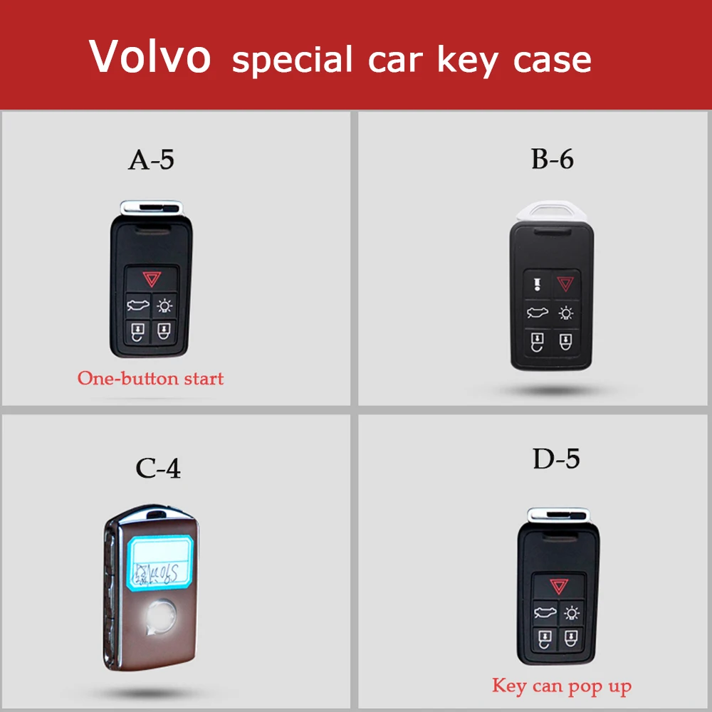 Avto ključ primeru za Volvo XC60 XC90 V90CC S90 po Meri logo Titana Pravega Usnja auto Tipko primeru avto Ključnih verige varstvo avto Ključ