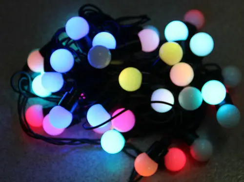 6M 40LED Motnega Žogo pravljice niz luči EU220V povezljivost rep plug Božič poroko Xmas party vrt-Barva autochanging