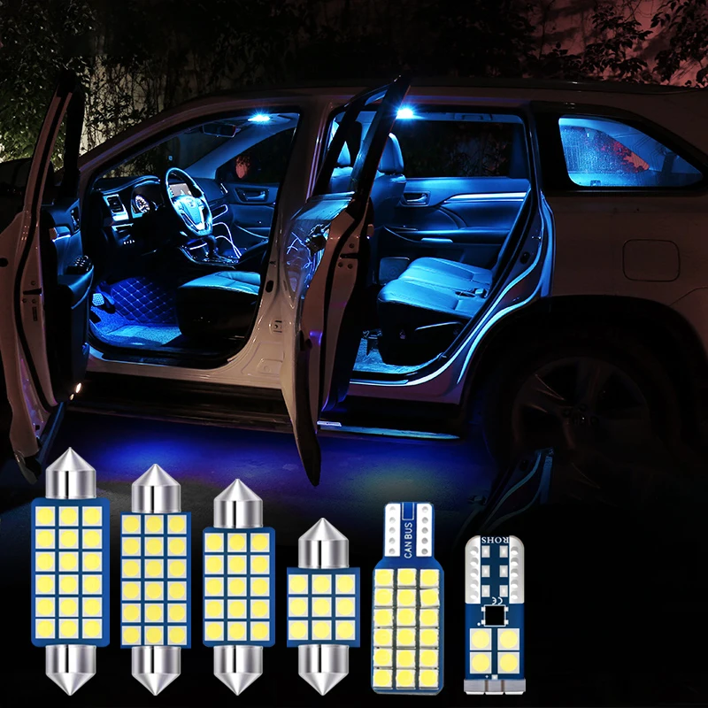 Renault Clio 4 IV MK4 2012-2019 8pcs 12v Avto Žarnice LED Notranja Kupola Zemljevid Branje Žarnice registrske tablice Trunk Svetlobe Dodatki