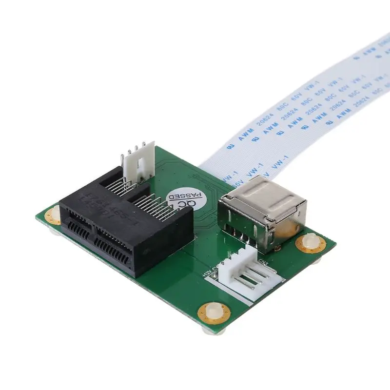 Mini PCIE, da PCI-E Express X1+USB Riser Card z FFC Kabel Visoke Hitrosti DIY 90 Stopinj Režo 83XB