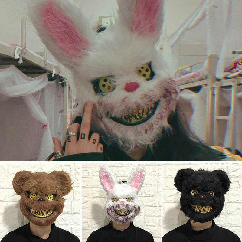 Lepe Risanke Kosmate Živali Pokrivala Prikrivanje Maske za noč Čarovnic Dobave Stranka Maske PVC Materiala Večnamenski Opravljajo Rekviziti