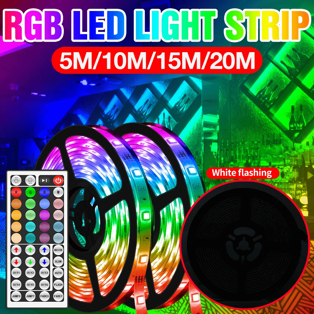 RGB LED Trak Svetlobe, Festival 5050 Led 12V Neonskih Luči Zaprtih Sijalka rgb Led TV Ozadja Trak IP65 NAS EU UK Plug 5M 15M 20M 10M