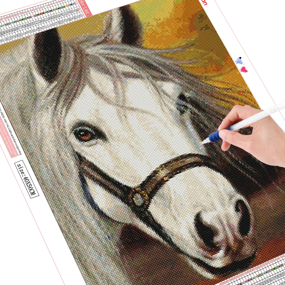 HUACAN Nov Prihod Diamond Barvanje Konj 5D Diamond Vezenje Živali Prodaje Mozaik Doma Dekoracijo Darilo