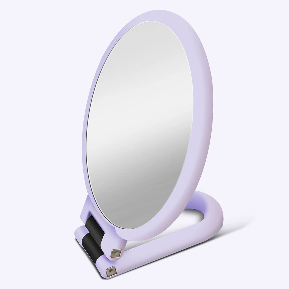 Ličila ogledalo Vrtljiv Dvojno strani Krog 5/10X Povečevalno Namizno pin Prenosno Kozmetično Make Up Ogledalo