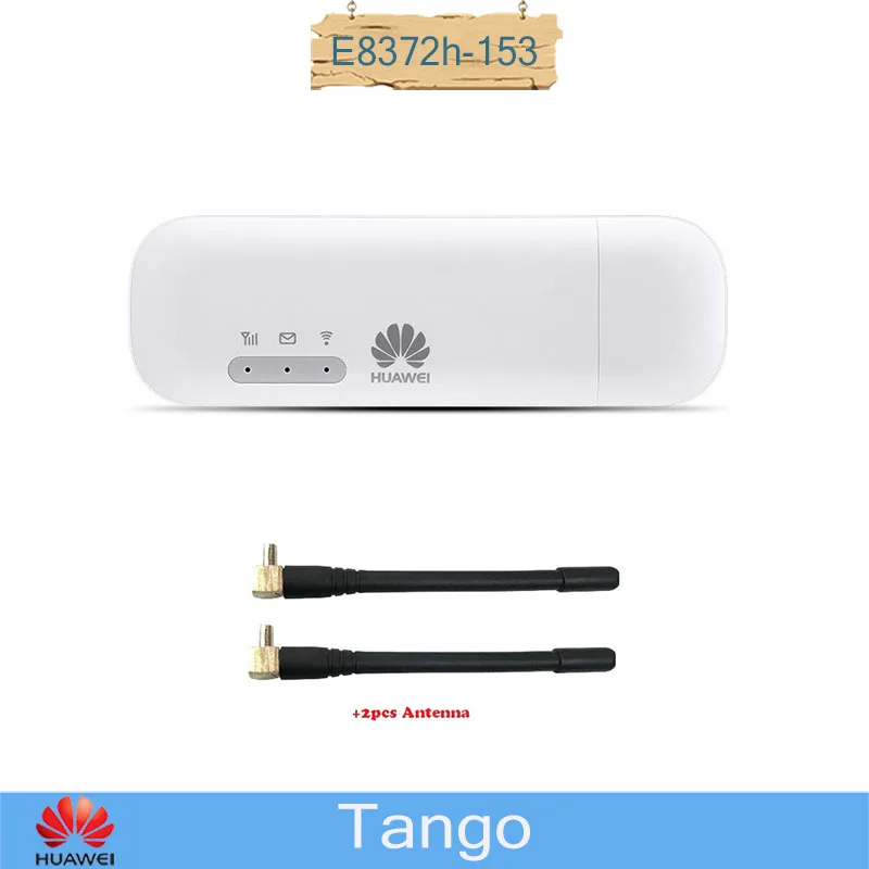Odklenjena Huawei 4G Wingle E8372h-153 USB LTE WIFI Modem Usmerjevalnik Z 2pcs Antene