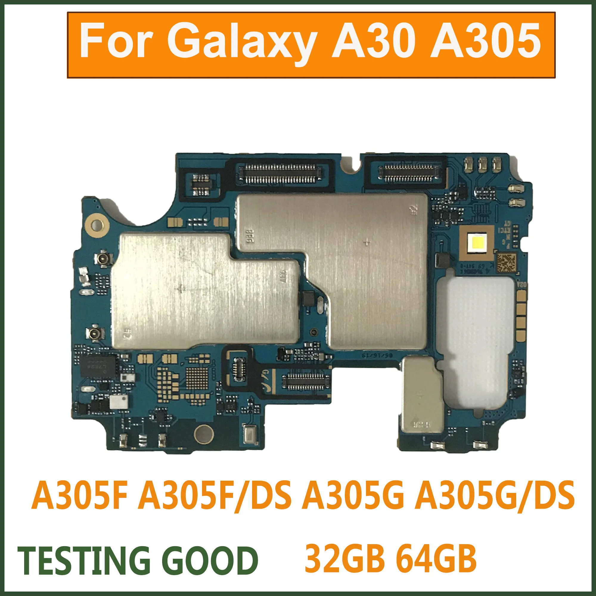 Originalne matične plošče za Samsung Galaxy A30 A305 A305F A305F/DS A305G/DS Odklenjena mainboard motherboard 32GB 64GB Logiko Plošč