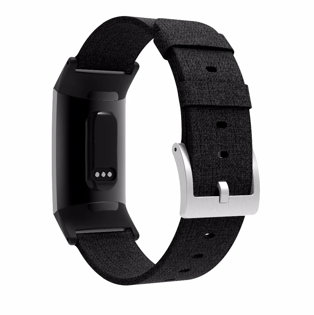 Pisane Trak za Fitbit Polnjenje 4 Pametna Zapestnica Watch Band Platno Najlon Zamenjava Moški Ženske Smartwatch Charge3 Watchband