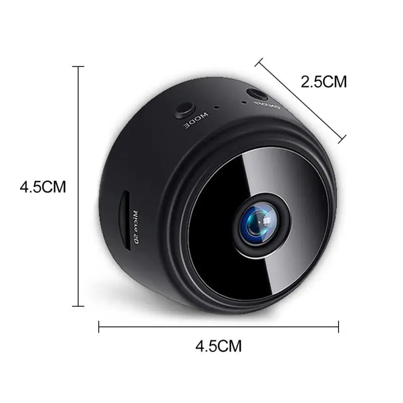 A9 720P Aluminijeve Zlitine Brezžični WiFi, Mini Kamera 90° širokokotni IP Security Nadzor Night Vision Camera Malo Zvezde APP