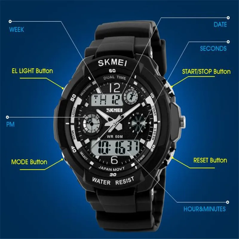Nove Športne Mens Ure blagovne Znamke Vojaške Vojske Luksuzni Digitalni LED Quartz uro ročno uro Relogio Reloj SKMEI Ura Relojes