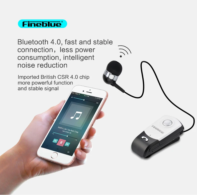 Fineblue F960 Brezžične Slušalke klic vibracije Bluetooth Slušalke z mikrofonom za Prostoročno Slušalko Čepkov za iPhone Xiaomi
