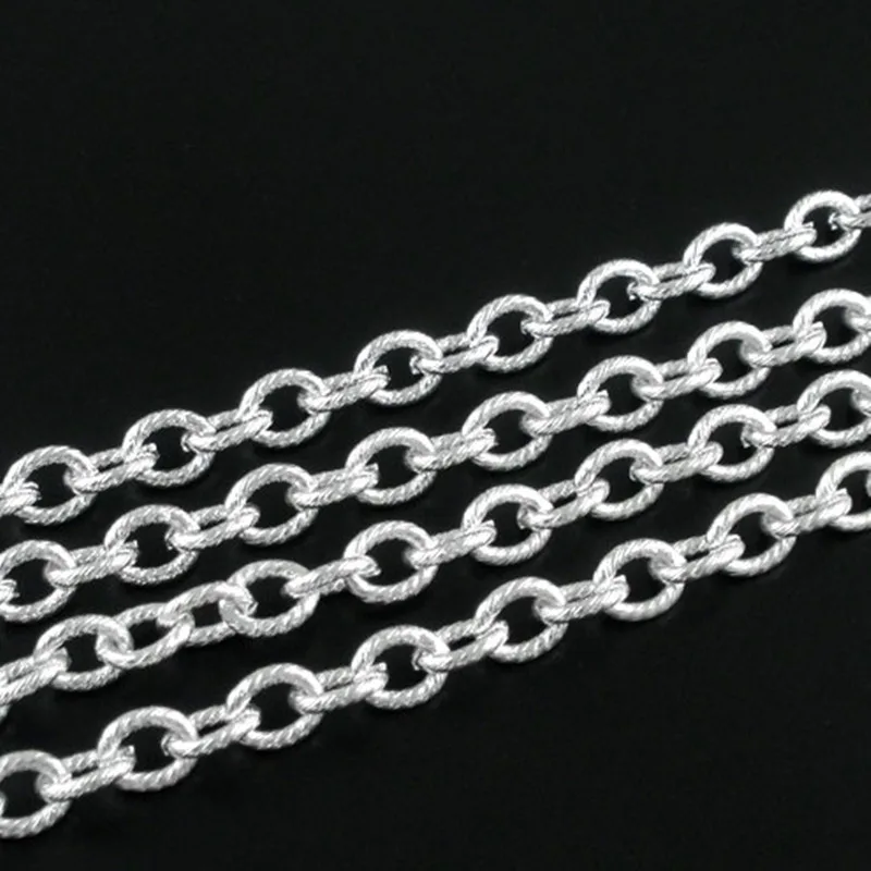 DoreenBeads Moda Zlitine Teksturo Povezavo Kabel Verige Ugotovitve Silver Plated Barvno Zapestnico DIY Čare 11x9mm(3/8