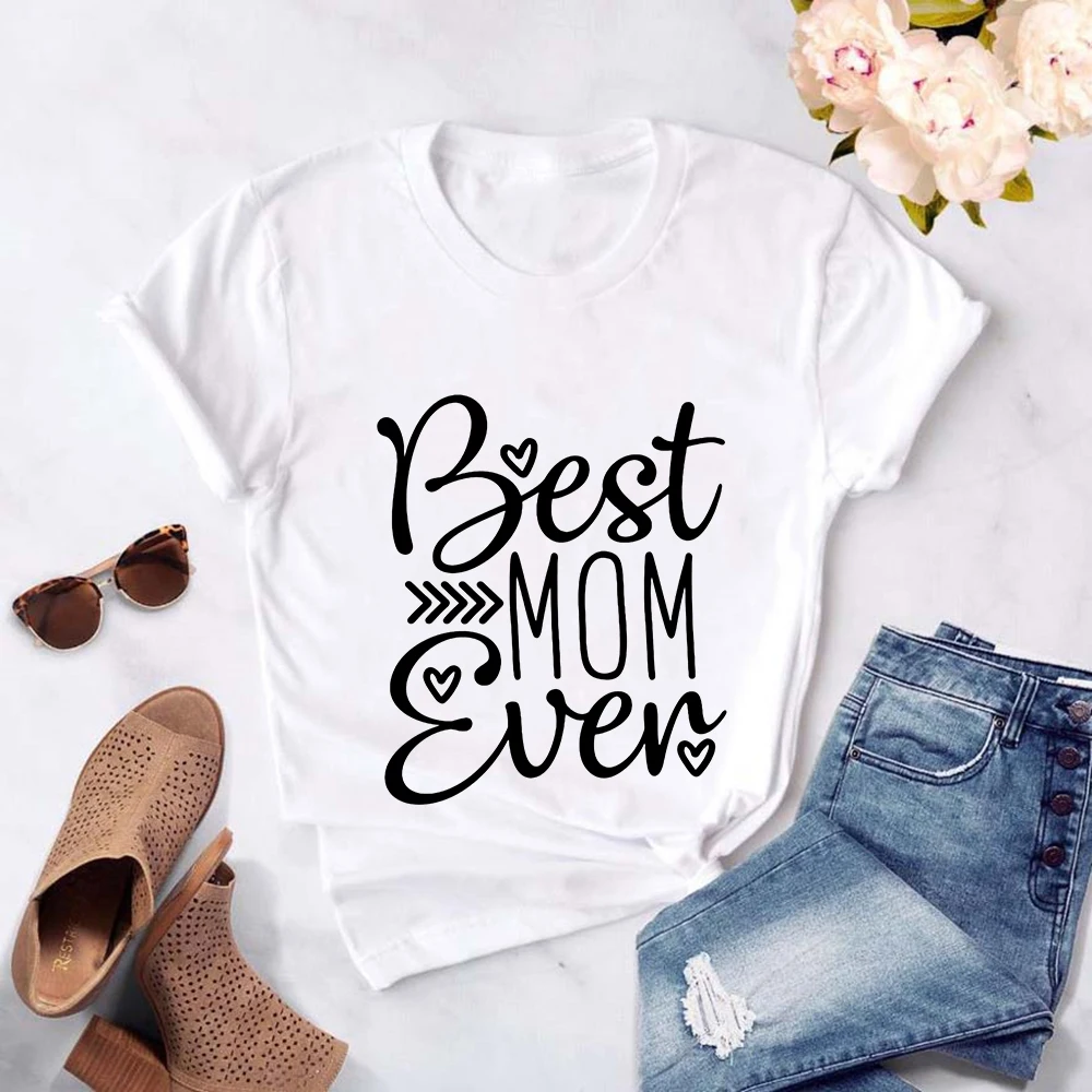 Mama Kvadratnih Ženske tshirt Bombaž Priložnostne Smešno T shirt Darilo Za Lady Yong Dekle Top Tee Bele Barve Spusti Ladje