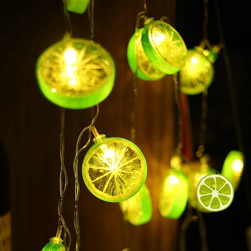 Niz luči sadje limone luči, zavese osvetlitev zunanja notranja spalnica okna okraski za Božična drevesa okraski luči 1pcs