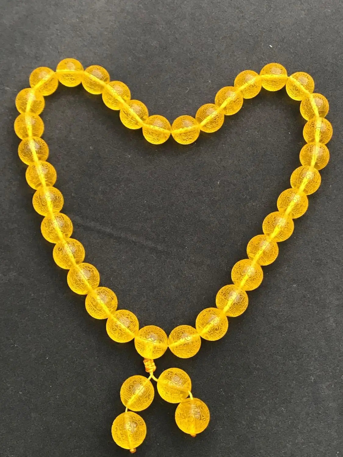 Amber 33 kroglice z 2 delilniki venec za ženske, moške, rumena zapestnica bractlets moški ženske zapestnica 14 mm
