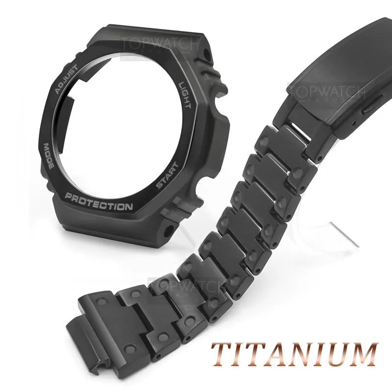 GA2100 Titanove Zlitine Watch Pasu Trak Ploščo Watchband Okvir Zapestnica dodatno Opremo GA2110 Watchbands Kovinski Spremembe SS-2100