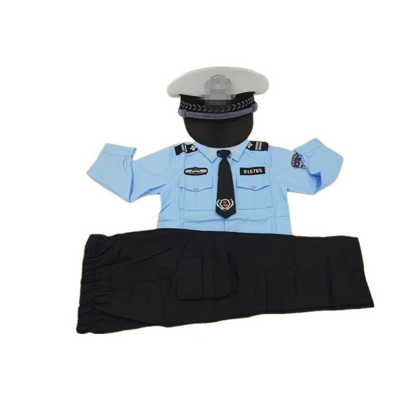 110-160 cm Otroci Policist Cosplay Pustni Kostum Stranka, Fancy Obleke Nastavite Dan Otrok Obrabe, Dekleta Policewoman Enotna
