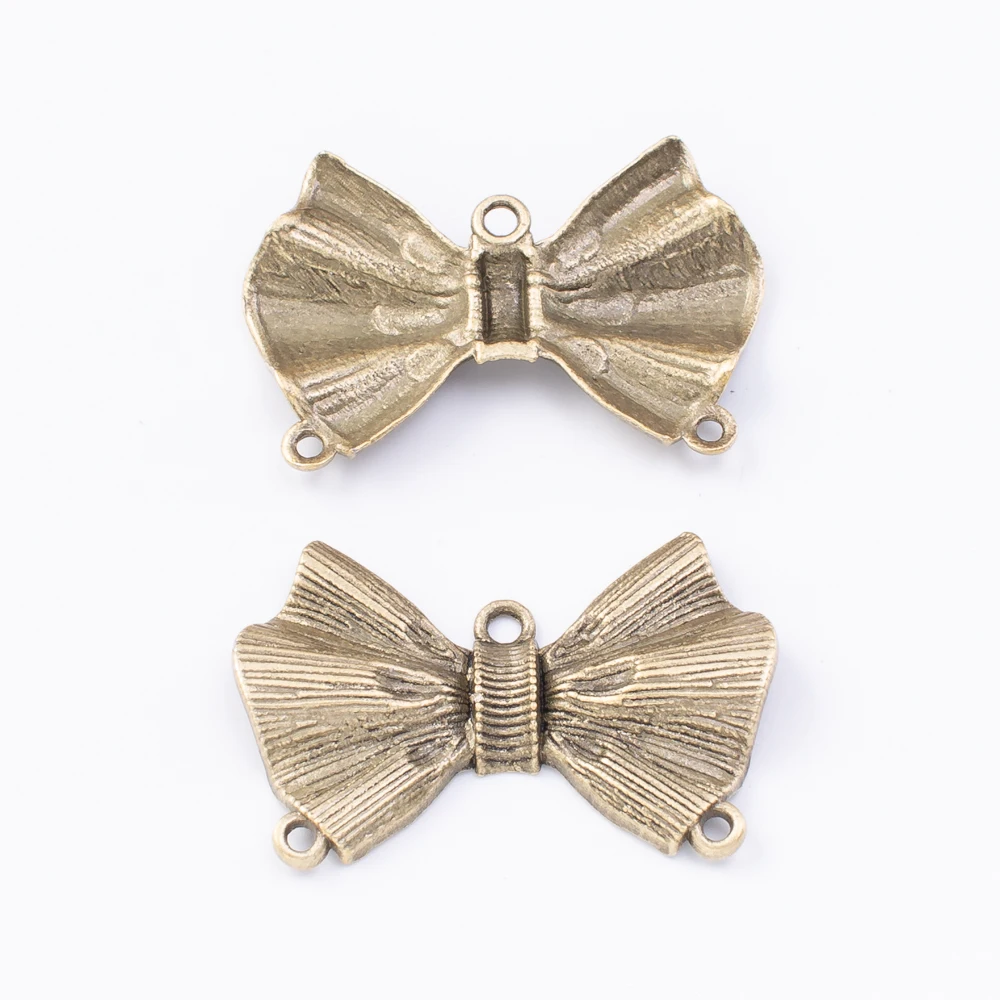 45 kosov retro Lok kravato dvojni obešalnik priključek obesek cinkove zlitine obesek DIY Evropski stil nakit, izdelava 7698
