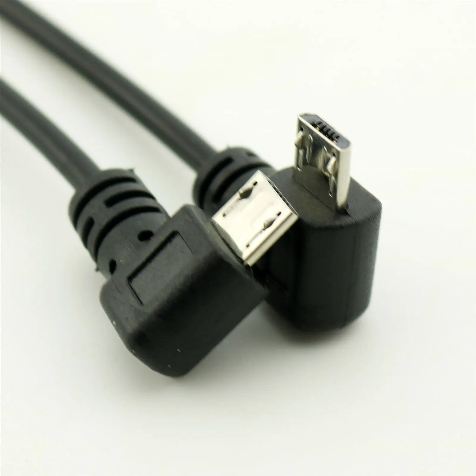 10pcs Micro USB 2.0 Ženski Dvojni 2 Moški Splitter Y Kota 90°Podatkov Polnilnika priključite Kabel 30 cm