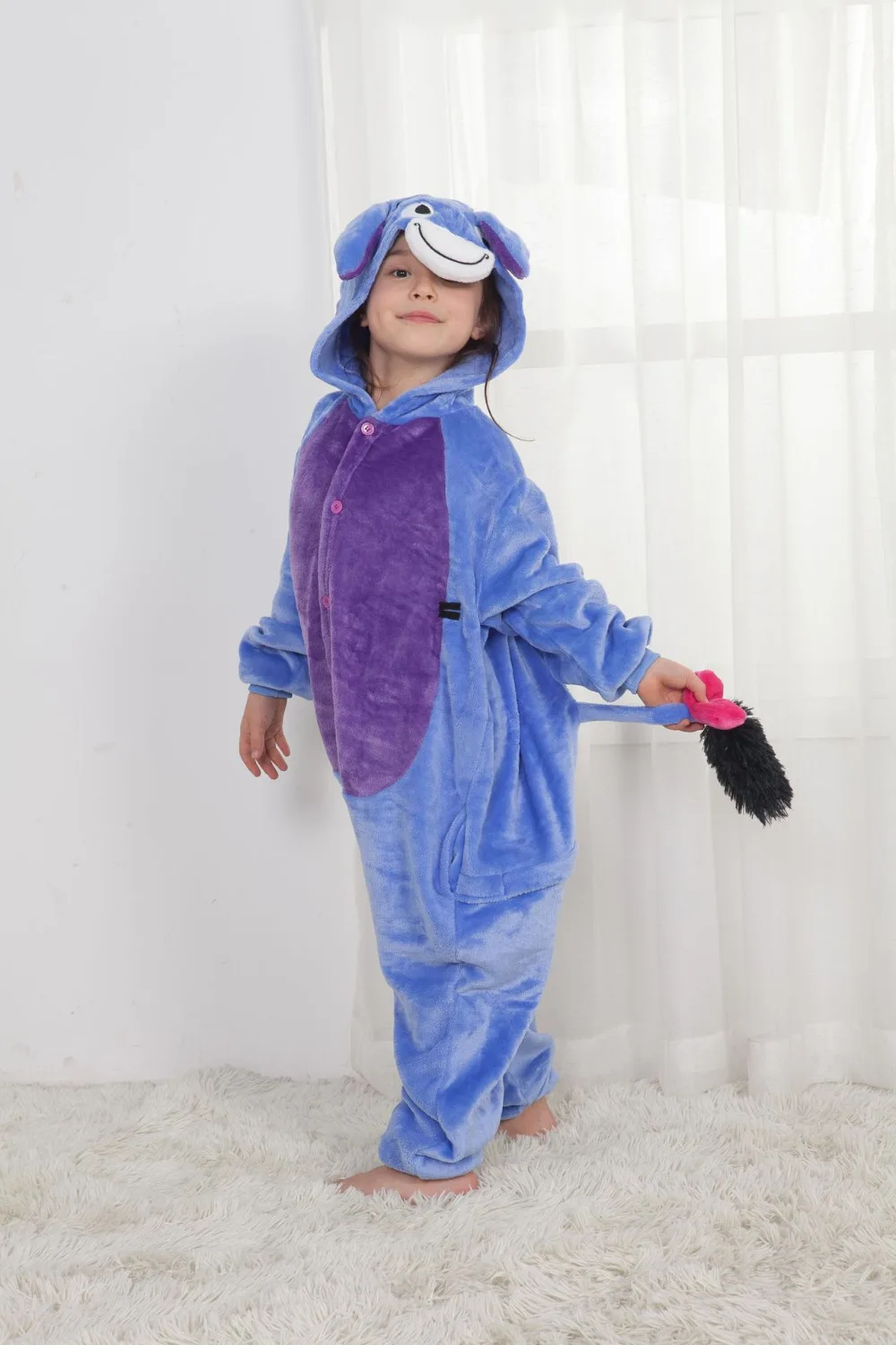 Mačka Onesies Osel Pižamo Otrok, Cosplay Kostume Otroci Unisex Helloween Božično Zabavo Sleepsuit Infantil Menino