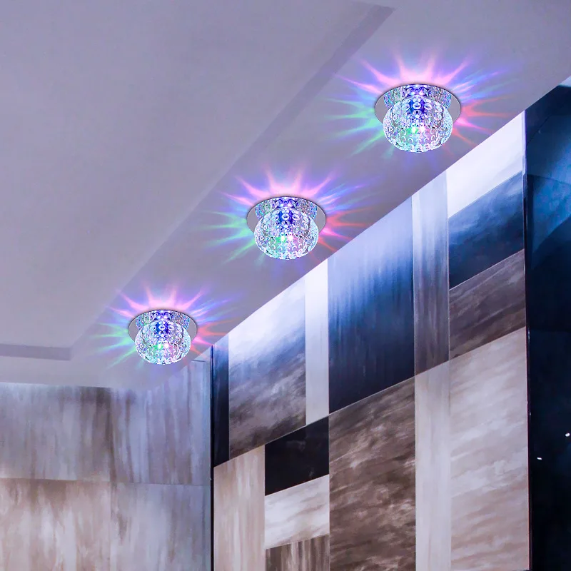 Stropna svetilka Crystal LED Stropne Luči za dnevno sobo, hodnik, prehod Razsvetljave v Zaprtih prostorih Moderne 3W/5W dekorativni Vgrajena lučka
