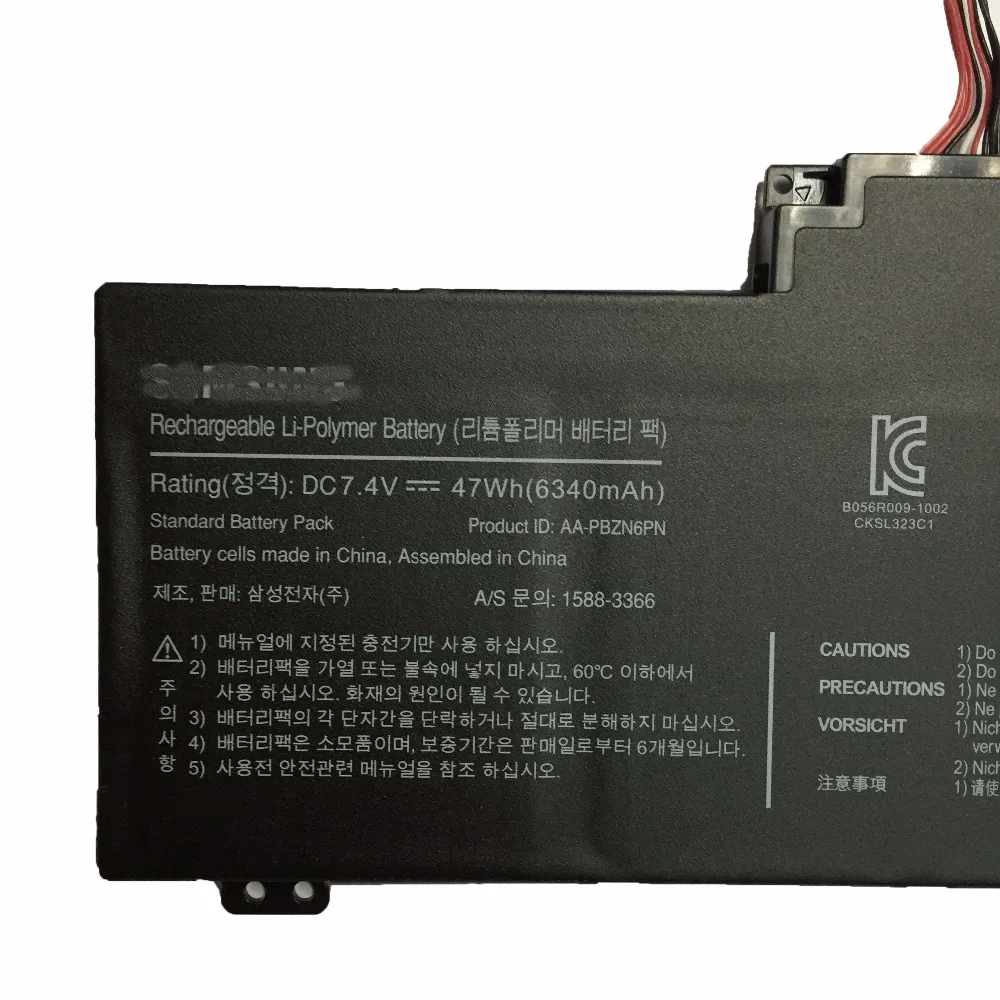 7.4 V, 47Wh Novo Izvirno AA-PBZN6PN Laptop Baterije za Samsung 350U2B 350U2A NP350U2A NP350U2B Serije BA43-00315A