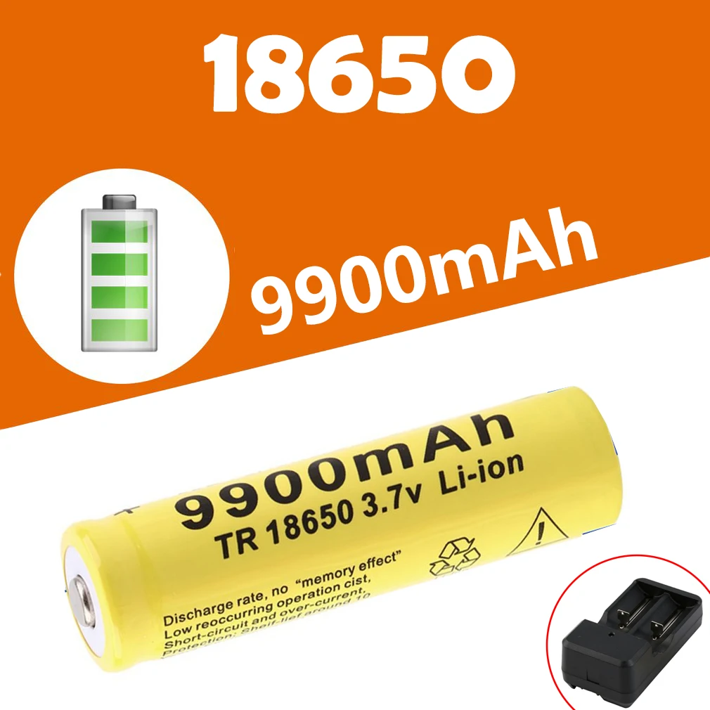 18650 9900mah Baterija za ponovno Polnjenje Z Polnilec Univerzalni 3,7 V 18650 Li-ion Litijeve Baterije Z NAMI Priključite Polnilnik