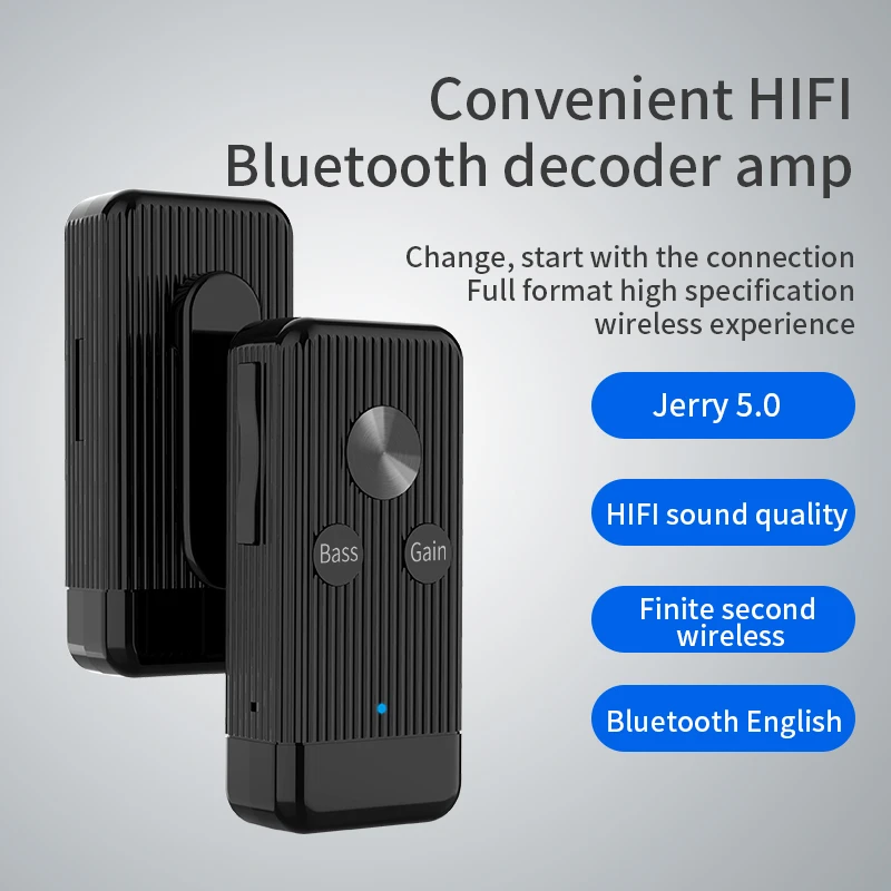 VAORLO 5.0 Bluetooth Sprejemnik Bas Zvok Noise Cancel Za Stereo Slušalke Avto Podpira TF Kartice v Način Posnetek 3.5 mm AUX Adapter