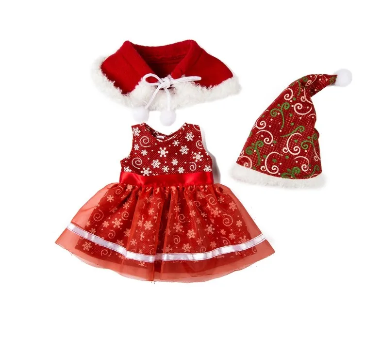 3pcs/nastavite, Obleko+Šal+Klobuk, Nova Božič Obleko Za 43 cm Lutka 17 Palčni Prerojeni Dojenčke Oblačila