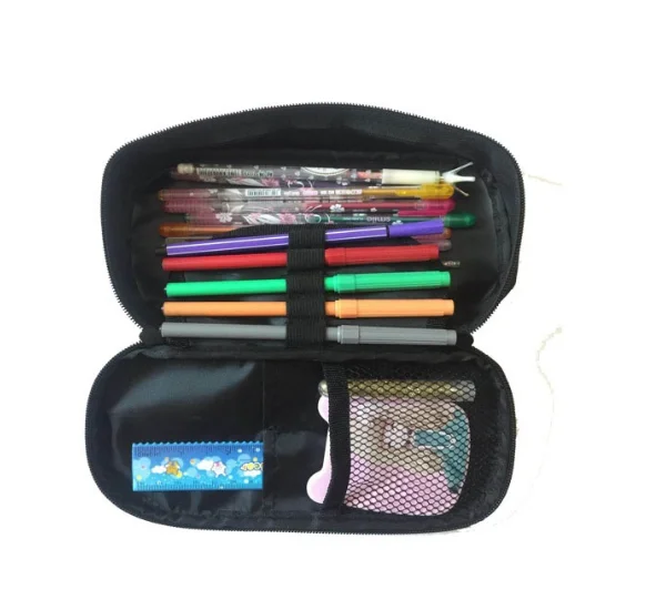 Nova moda Lobanje Vrtec natisnjeni zadrgo svinčnik vrečko multi-funkcijo ene plasti pisalne peresa škatle študent dobave
