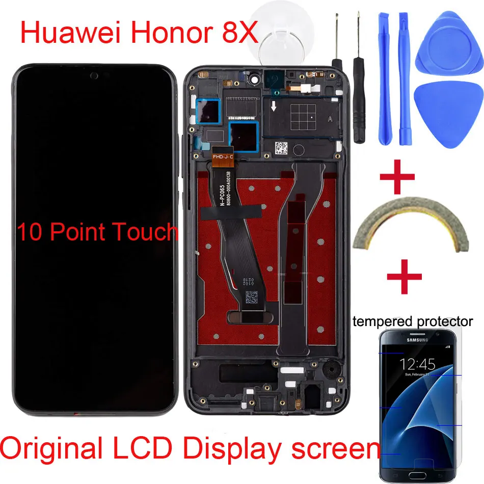 Original LCD+Okvir Za HUAWEI Honor 8X LCD-Zaslon, Zaslon na Dotik, Računalnike Za Huawei Honor 8X LCD Zaslon Zamenjava