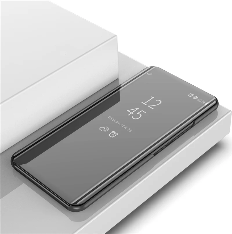 Huawei Y8P 2020 Primeru Smart Projekcijska Stojala Ogledalo Plating Usnja Kritje velja za Huawei Y8P 2020 Coque Capa