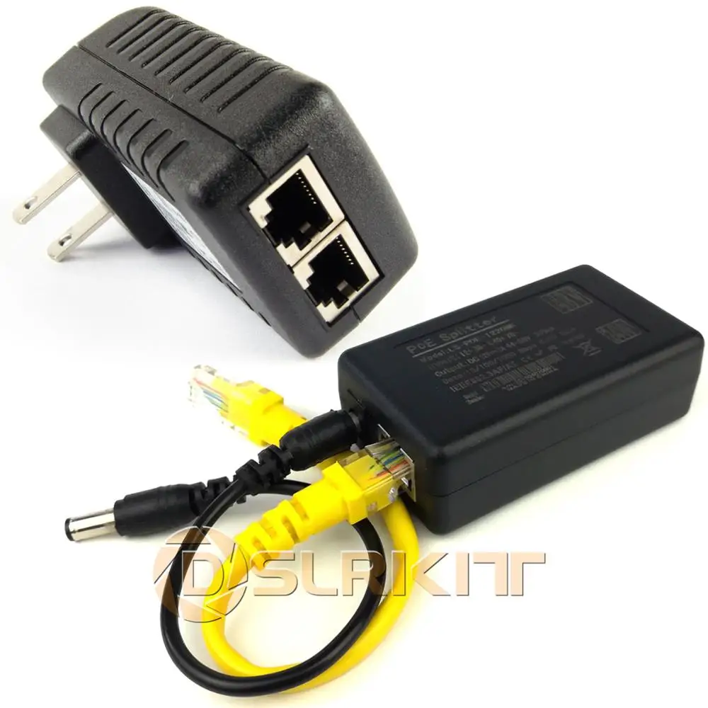 Gigabit 802.3 na 24Watt PoE Kit (Razdelilnik + Injektor) 12V 2A Power Over Ethernet