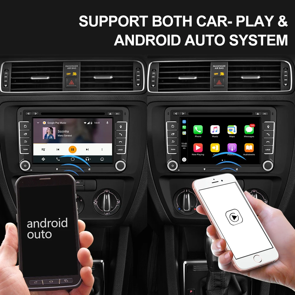 Isudar 2 Din Auto Radio Android 9 Za VW/Golf/Tiguan/Škoda/Fabia/Rapid/Sedež/Leon/Skoda Avto GPS Multimedia Jedro Octa ROM 32GB DVR