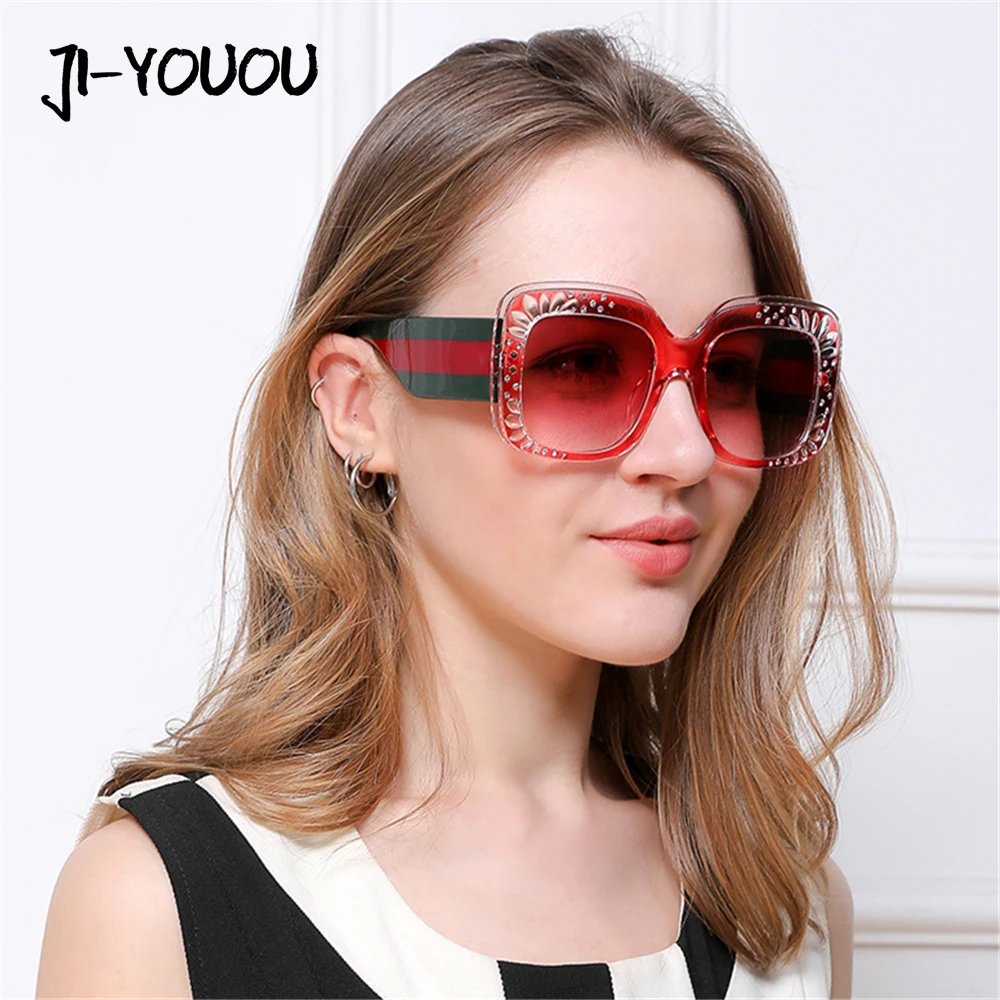 JIYOUOU sončna očala za ženske blagovne znamke cateye očala 2018 Nove HD oculos modna sončna očala Kvadratni plastični okvir odtenki UV400 ženske