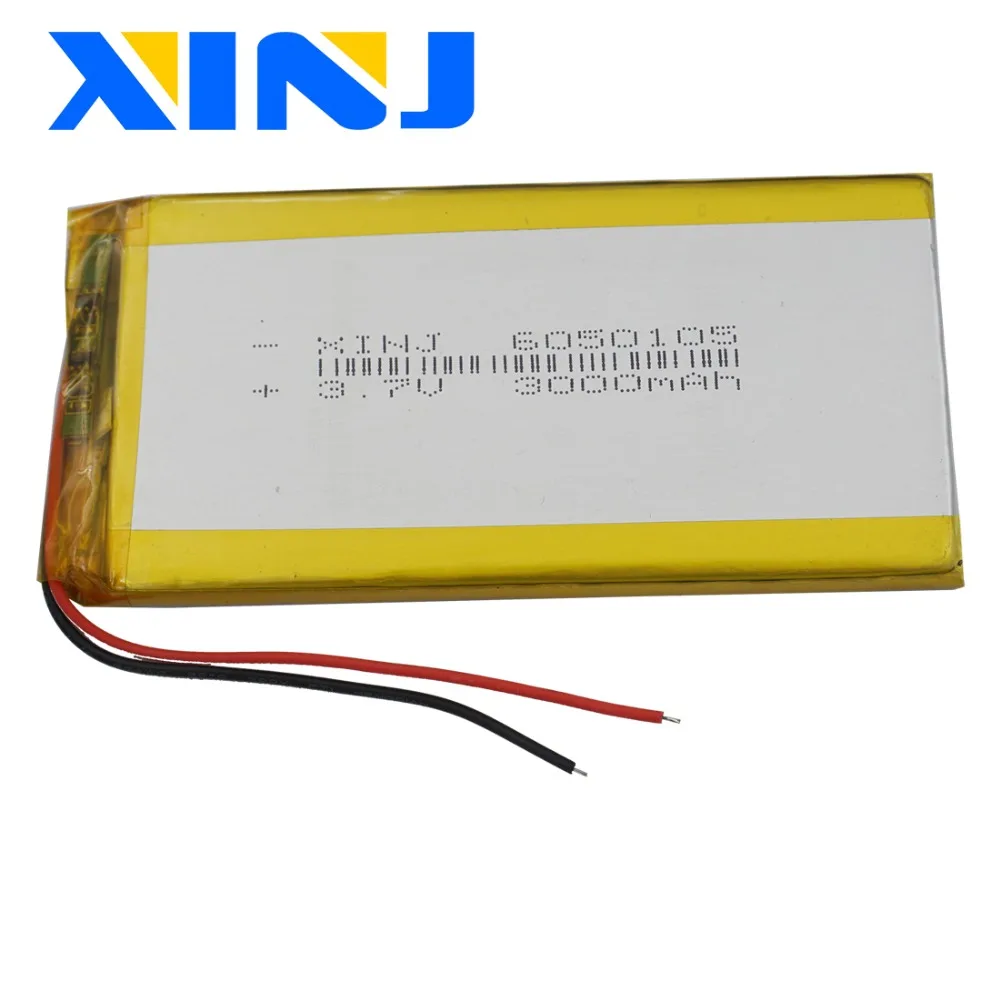 XINJ 3,7 V: 3000 mAh Li litij-polimer baterija lipo celico 6050105 Za Moč banka E-knjige PDA SREDI PSP Igralec napravi IPTV Tablet PC