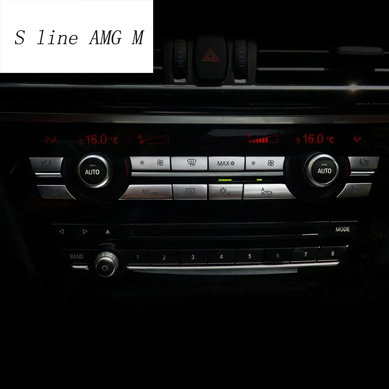 Avto styling Nadzor klimatska naprava CD plošča gumb za kritje Sitcker za BMW 5 6 7 series F10 F01 F02 X3 X4 F25 F26 x5 x6 f15 f16