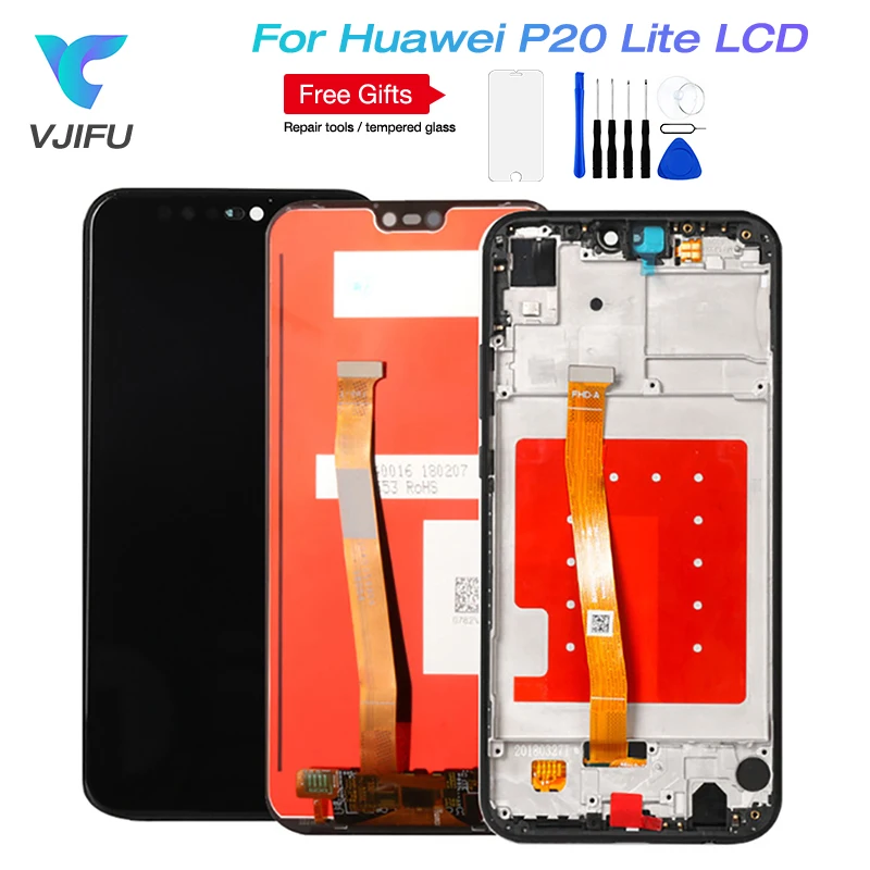 Za Huawei P20 Lite LCD-Zaslon, Zaslon na Dotik, Računalnike Zbora Za Huawei P20 Lite LCD Z Okvirjem ANE LX1 LX3 L23 L03 Zaslon