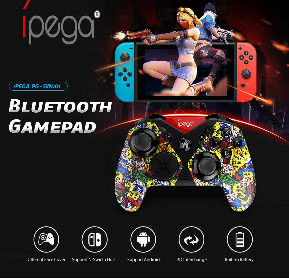 Ipega PG-SW001 Brezžična tehnologija Bluetooth Controller Gamepad Palčko za Nintendo Swtich Android Pametni Telefon