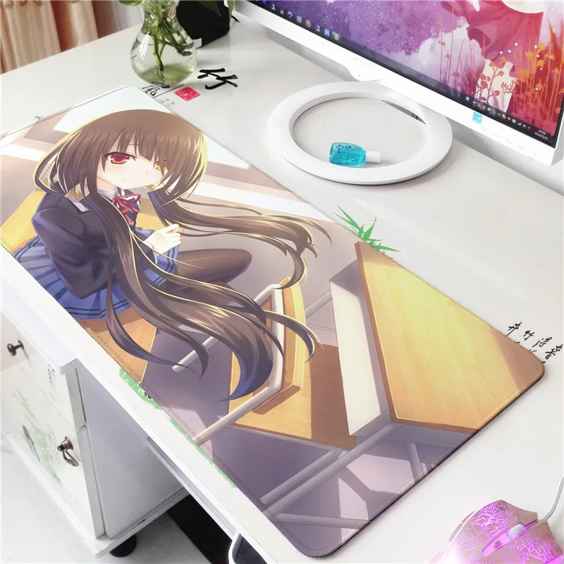 80x40cm XL Japonska Seksi Anime velike Mouse pad gaming Mousepad mat dekle, prijatelj Nočna mora Tokisaki Kurumi Princesa DATUM ŽIVO