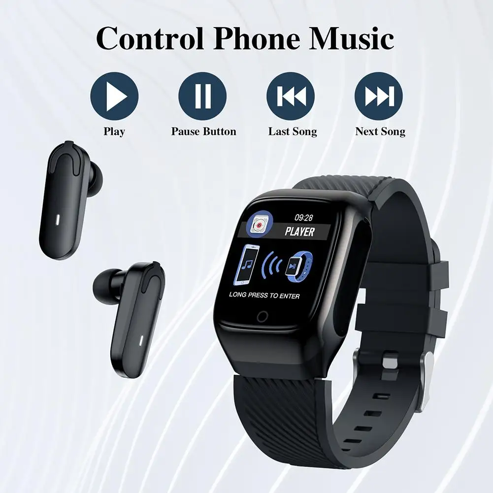 2020 Šport Pametno Gledati TWS Bluetooth Slušalke 2 In1 Moški Ženske Srčnega utripa Smartwatch Fitnes Tracker Za Android IOS