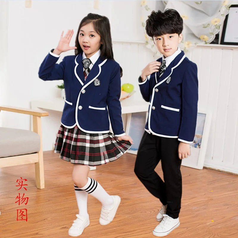 2020 Otroci Teens Japonski Anime Cosplay Študentov Kostum za Dekleta Britanski Stil Šolsko Uniformo Suknjič s Srajco, Kravato Mini Krilo Set
