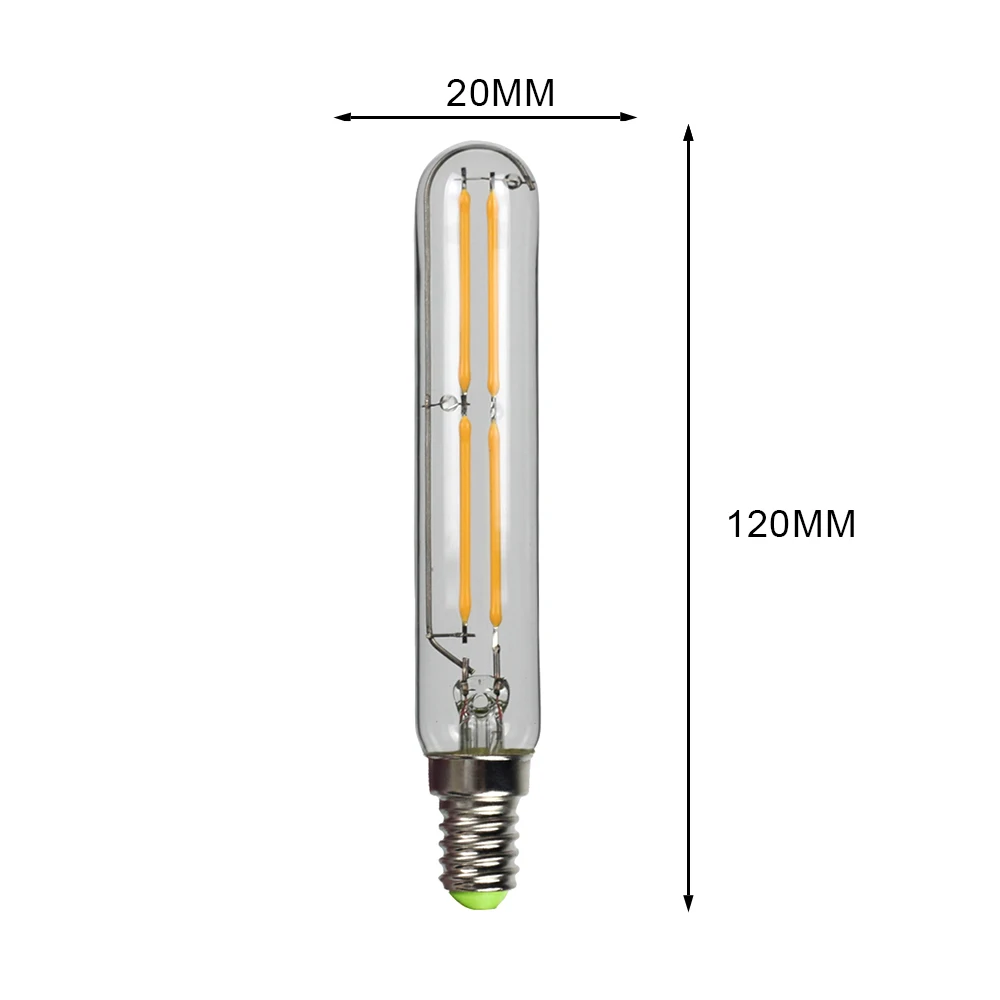 2Pcs/Paket Majhne Cevke, Led Žarnice, 4W 2700 Toplo Bela E14s 220/240V Posebnost Dekorativni Žarnica Edison Žarnica