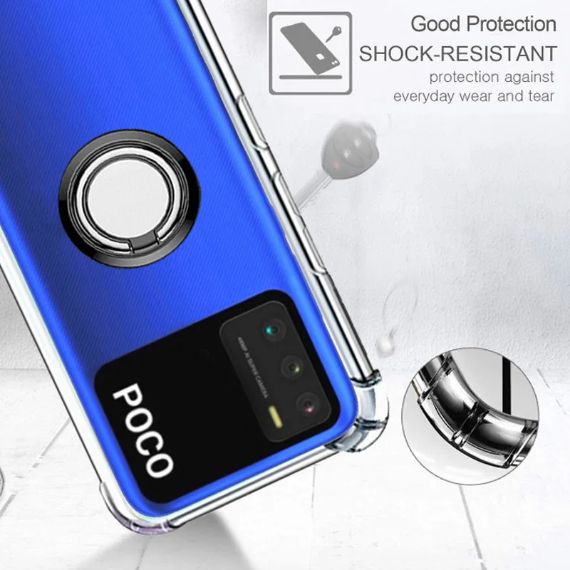 Capa, Obroč Ohišje + Steklo za Poco M3 Mi Poco X3 NFC Anti-shock Silikonski Pokrovček Telefona Redmi Opomba 9 Pro 8T 8Pro Xiaomi Note9S Primeru