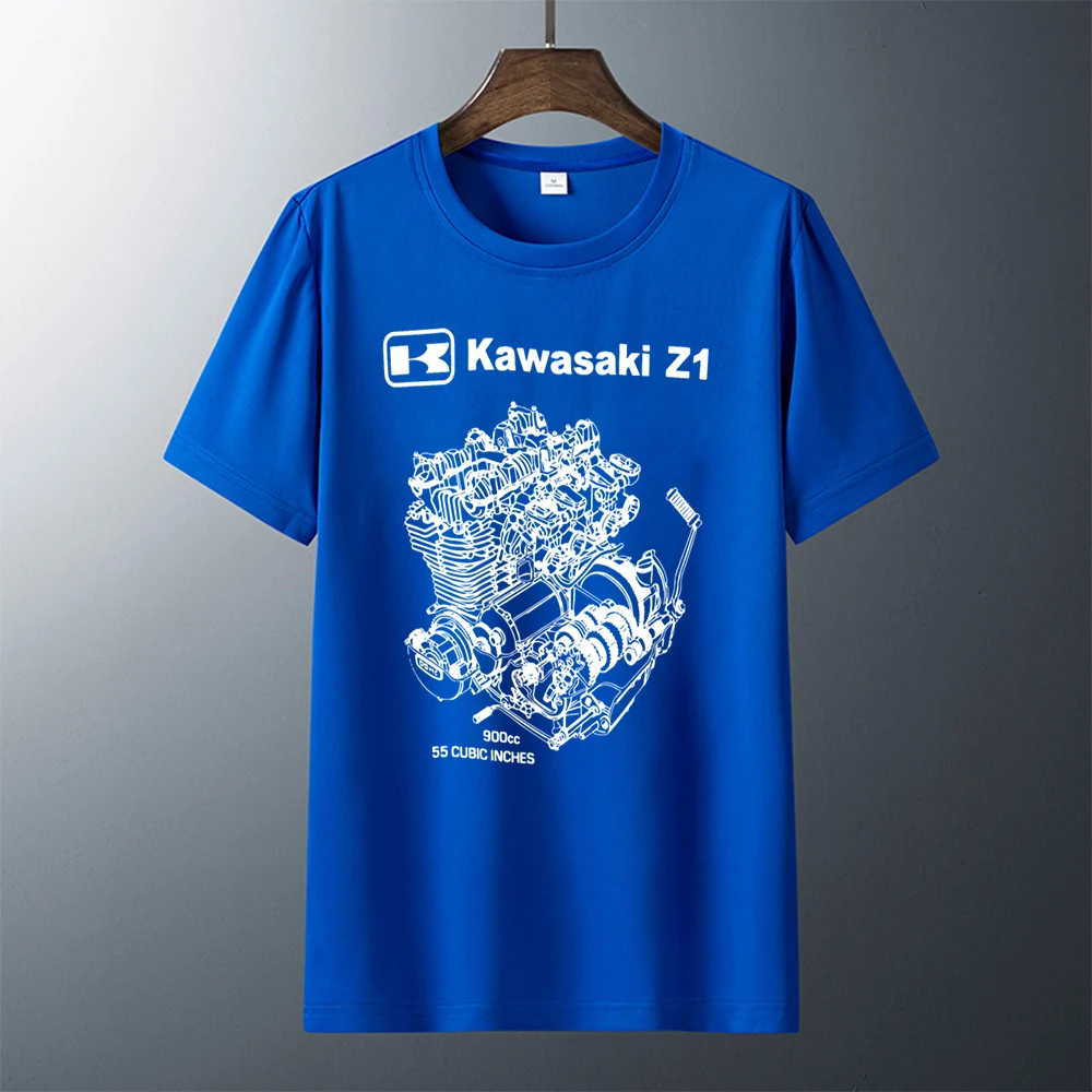 Kawasaki Z1 Kz Gpz Zx Motorja Fra Sl Mens T Shirt 2020 Nov Modni Priljubljena O-Vrat Vrhovi & Tees