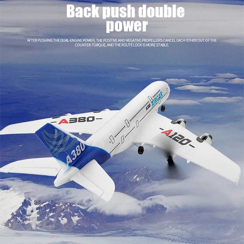 2,4 GHz RC Letalo letalo A380 igrače 3Ch Fiksno Krilo Jadralno Letalo na Prostem igrače, Brnenje rc letalo igrače Airbus Model RTF Zrakoplova Igrača