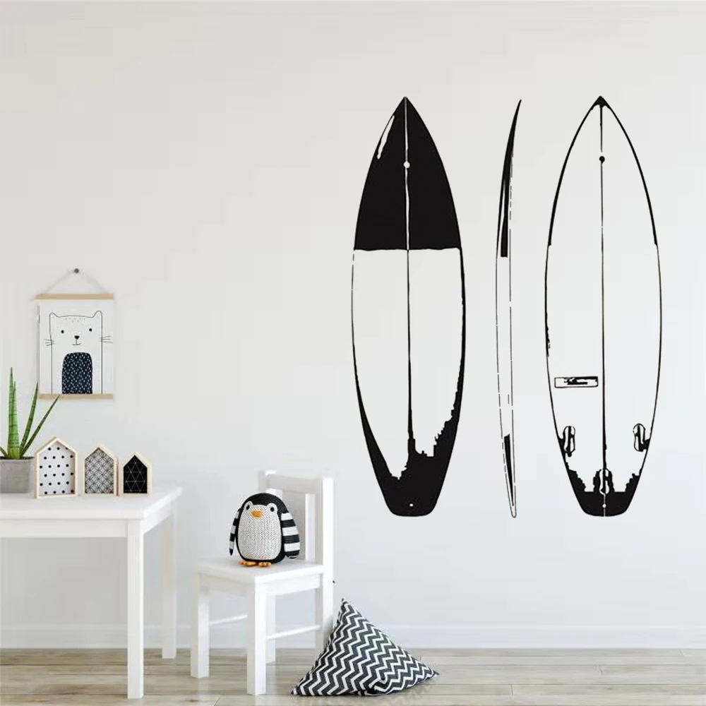 Deskanje Board Šport Stene Decals Je Vinil Design Stenske Nalepke Ekstremni Šport Morju Surf Krovu Stenske Nalepke Ozadje